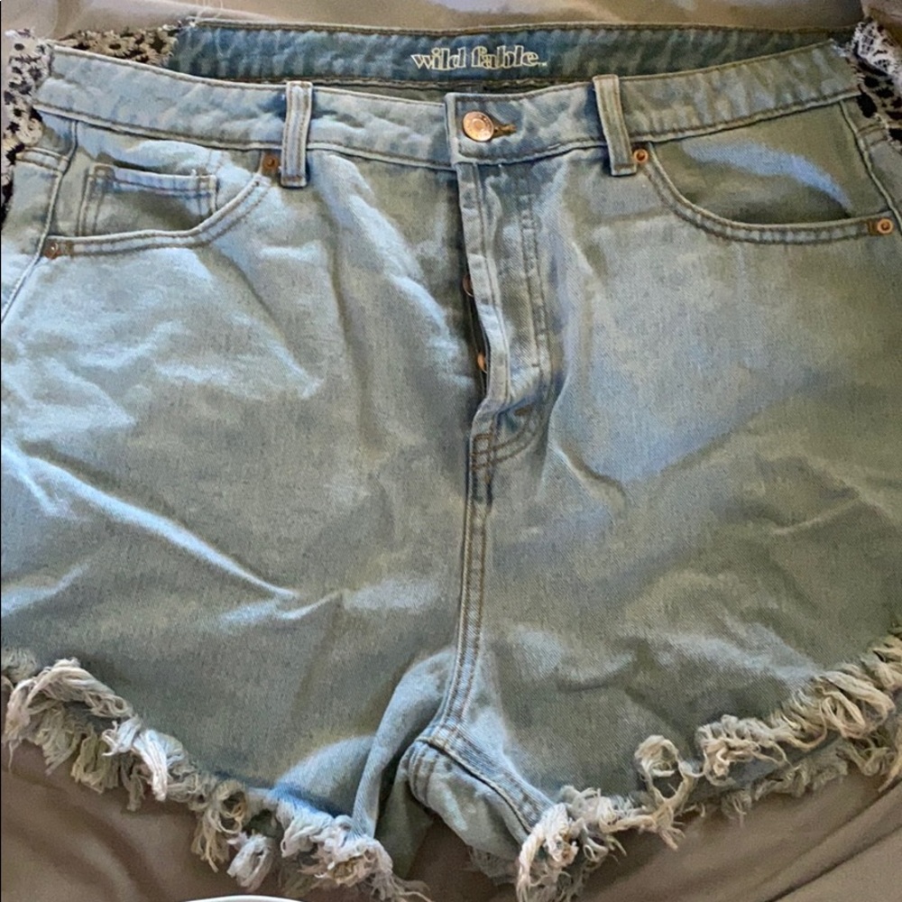 High wasted jean shorts